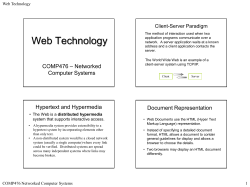 Hyper Text Transport Protocol (HTTP)