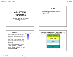 Assembler function calls