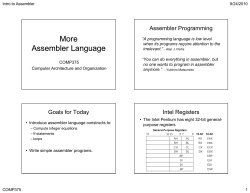Assembler statements and ifs