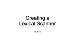 Creating lexical scanners