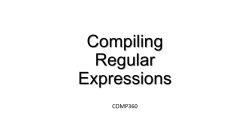 Compiling regular expressions