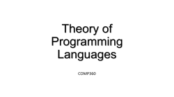 Theory of programming languages