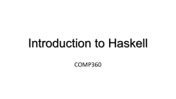 Introduction to Haskell