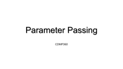 Parameter passing mechanisms