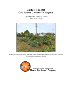 2016 Hood River County Master Gardener Handbook