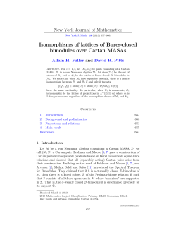 Published article in New York Journal of Mathematics