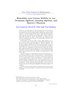 Published article in New York Journal of Mathematics