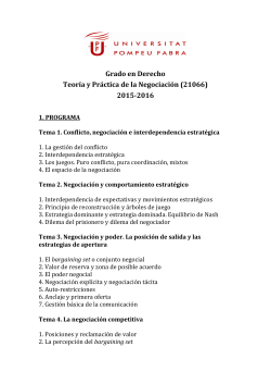 Teor a y Pr ctica de la Negociaci n