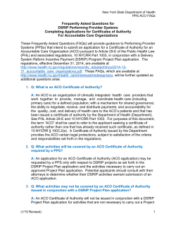 (ACO) FAQs