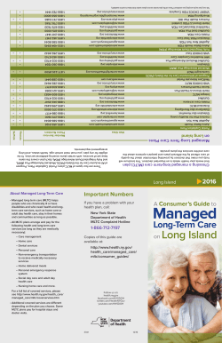 2015 Consumer's Guide to MLTC in the Long Island Region
