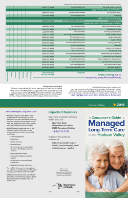 2015 Consumer's Guide to MLTC in the Hudson Valley Region
