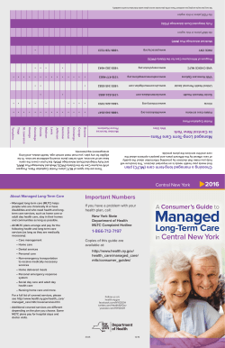 2015 Consumer's Guide to MLTC in the Central Region