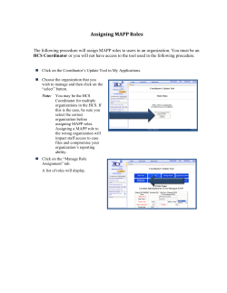 Assigning MAPP Single Point of Contact and Gatekeeper Roles