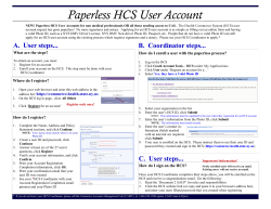 HCS User Account