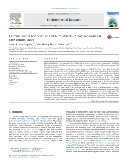 Extreme winter temperature and birth defects: a population-based case-control study.