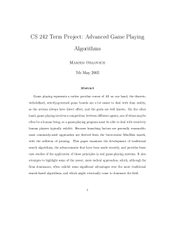 Advanced Game-Playing Search