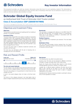 Key Investor Information