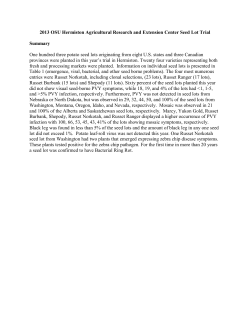 2013 Seed Lot Planting Results