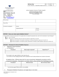 JHSPH Radiation Review Form