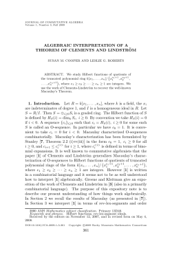 Algebraic Interpretation of a Theorem of Clements & Lindstrom