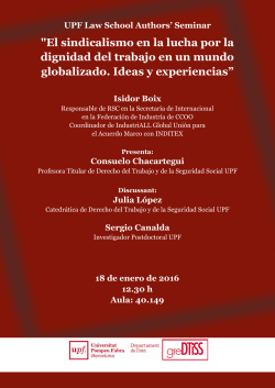 Cartell Isidor Boix- Treball 18 gener