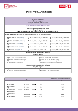 Winter Program (January-March, 2016)