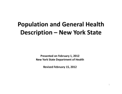Population and General Health Description