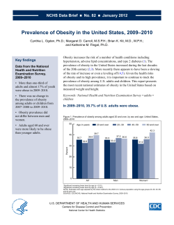 NHANES CDC NHANES Data Brief