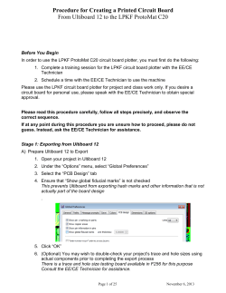 Procedure for Creating a Printed Circuit Board
