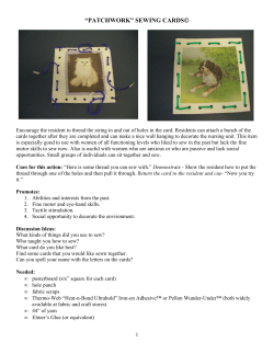 "Patchwork" Sewing Cards
