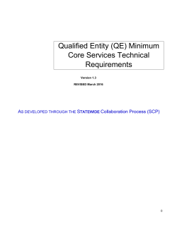 10 NYCRR &sect; 300.3(b)(3) "minimum service requirements" - Qualified Entity (QE) Minimum Technical Requirements