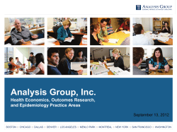 Employer Info Session: Analysis Group