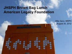 Employer Info Session: American Legacy Foundation