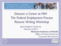 Discover a Career Federal Resume Workshop