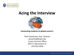 Acing the Interview Workshop