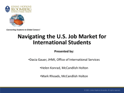 Navigating the U.S. Job Market as an Intl. Student Workshop