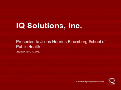 Employer Info Session: iQ Solutions