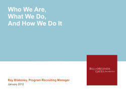 Employer Info Session: Bill Melinda Gates Foundation