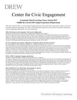 community-based learning classes