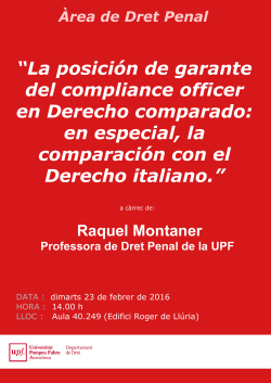 Seminari Dret Penal 23 Febrer 2016