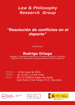 Seminari Law & Philosophy 10 Maig 2016