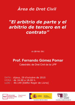 Seminari Dret Civil 29 Octubre 2015
