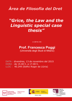Seminari Filosofia del Dret 13 Novembre 2015