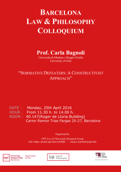 Seminari Law & Philosophy 25 Abril 2016