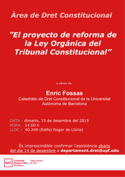 Seminari Constitucional 15 Desembre 2015