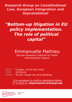 Seminari Grup Recerca Dret Constitucional 3 Maig 2016