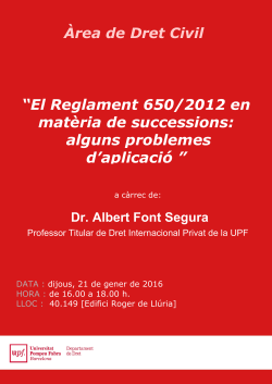 Seminari Dret Civil 21 Gener 2016