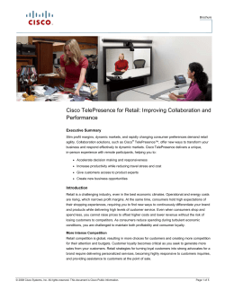 Cisco TelePresence for Retail Brochure