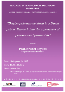 13 gener criminologia