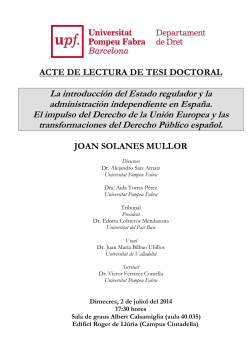 Cartell lectura tesi Joan Solanes